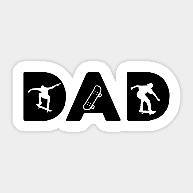 skateing dad  - fathers day Sticker by The Tee Tree